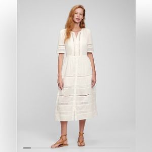 GAP button front midi dress. NWT.